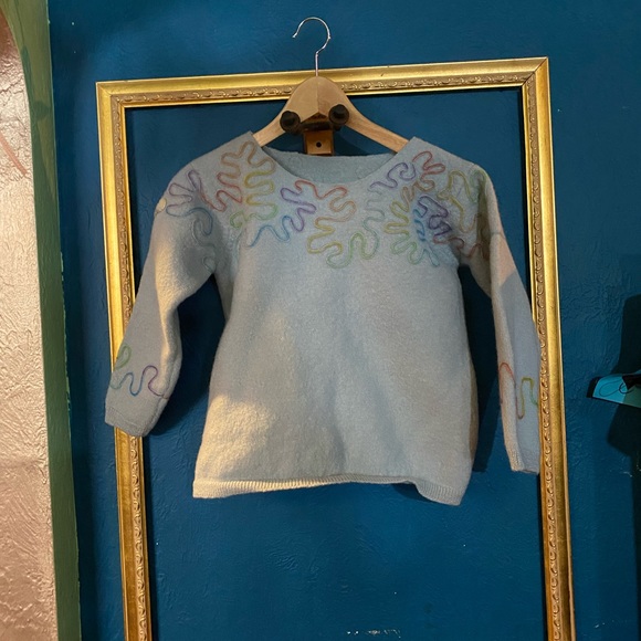 Rainbow Coral Road in the Sky Boxy Sweater - Picture 7 of 8